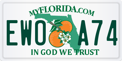 FL license plate EWOA74