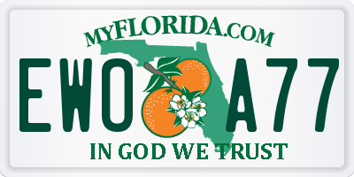 FL license plate EWOA77