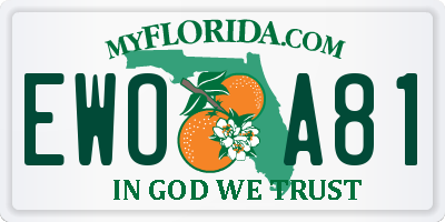 FL license plate EWOA81