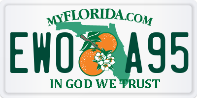 FL license plate EWOA95