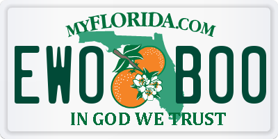 FL license plate EWOB00