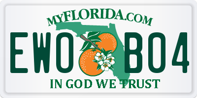 FL license plate EWOB04