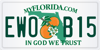 FL license plate EWOB15