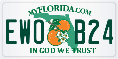 FL license plate EWOB24