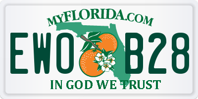 FL license plate EWOB28