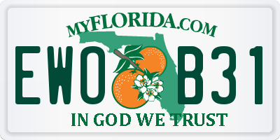 FL license plate EWOB31