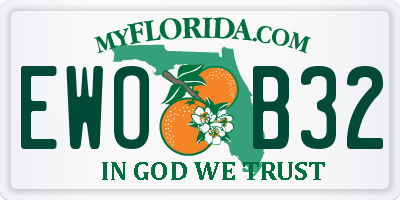 FL license plate EWOB32