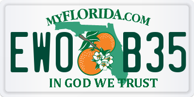 FL license plate EWOB35