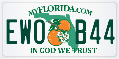 FL license plate EWOB44