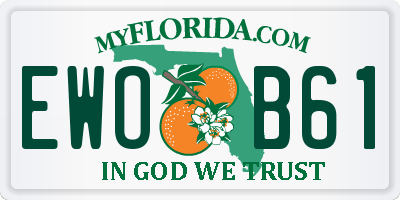 FL license plate EWOB61