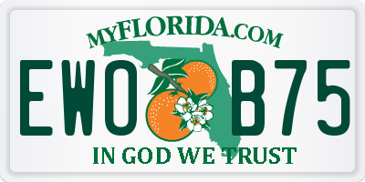 FL license plate EWOB75