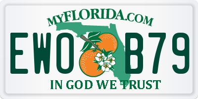 FL license plate EWOB79