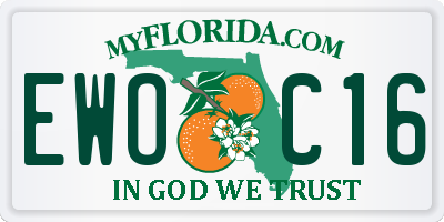 FL license plate EWOC16