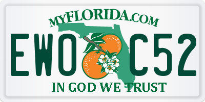 FL license plate EWOC52