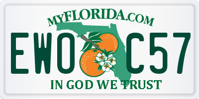 FL license plate EWOC57