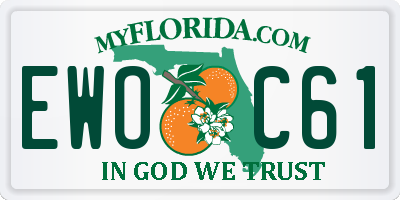 FL license plate EWOC61