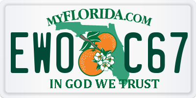 FL license plate EWOC67
