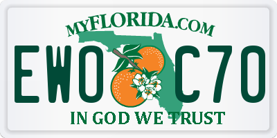 FL license plate EWOC70