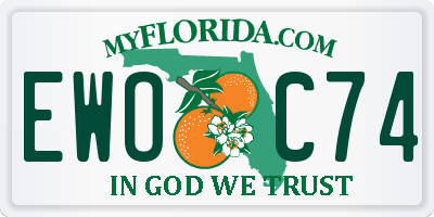 FL license plate EWOC74