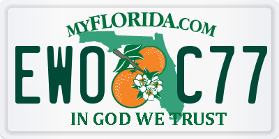 FL license plate EWOC77