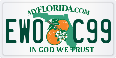 FL license plate EWOC99