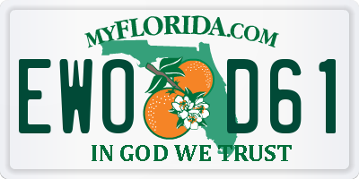 FL license plate EWOD61