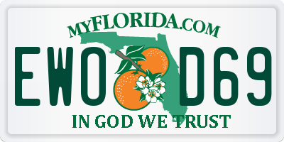 FL license plate EWOD69