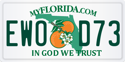 FL license plate EWOD73