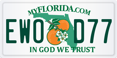 FL license plate EWOD77