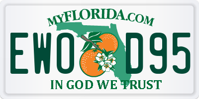 FL license plate EWOD95
