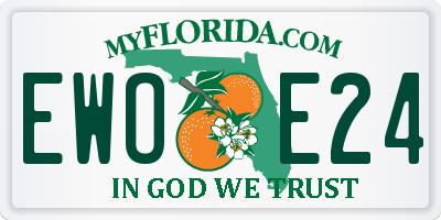 FL license plate EWOE24