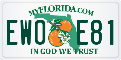 FL license plate EWOE81