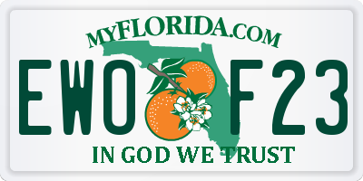 FL license plate EWOF23