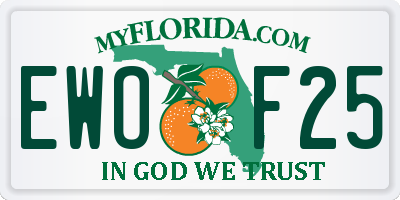 FL license plate EWOF25
