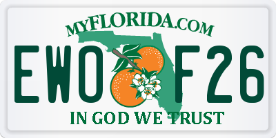 FL license plate EWOF26