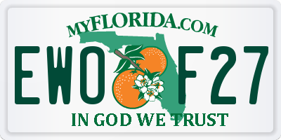 FL license plate EWOF27
