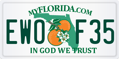 FL license plate EWOF35