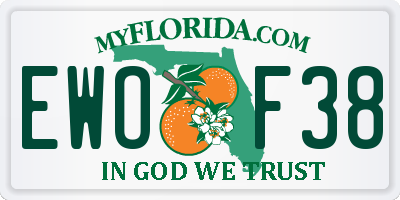 FL license plate EWOF38