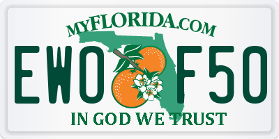 FL license plate EWOF50