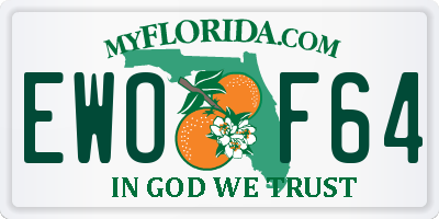 FL license plate EWOF64