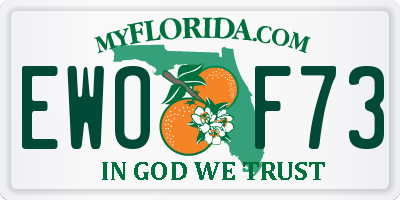 FL license plate EWOF73