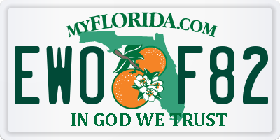 FL license plate EWOF82