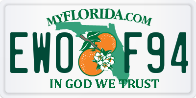 FL license plate EWOF94