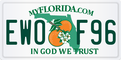 FL license plate EWOF96