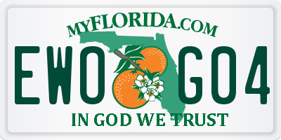 FL license plate EWOG04