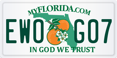 FL license plate EWOG07
