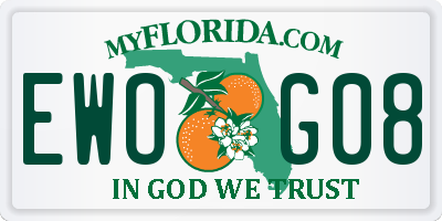 FL license plate EWOG08