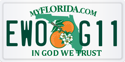 FL license plate EWOG11