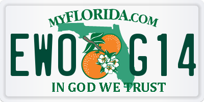 FL license plate EWOG14