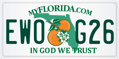 FL license plate EWOG26